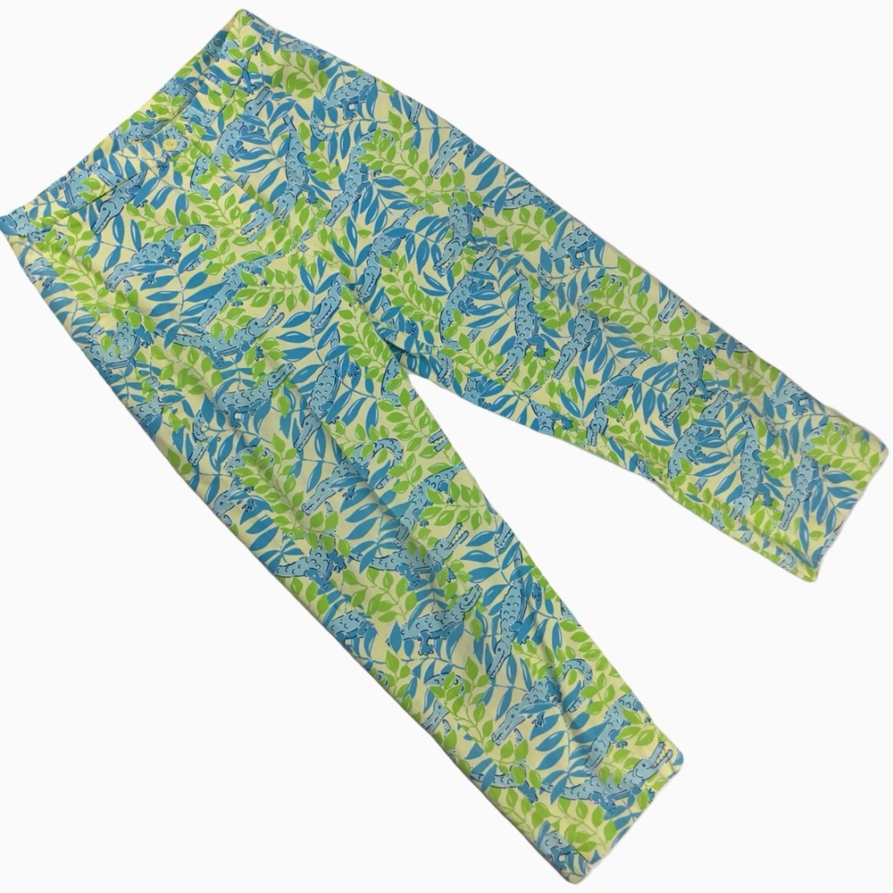Lily Pulitzer Everglades Alligator Cropped Highrise Cotton Capri’s. Sz. 4
